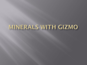 Mineral Identification Gizmo (student worksheet)