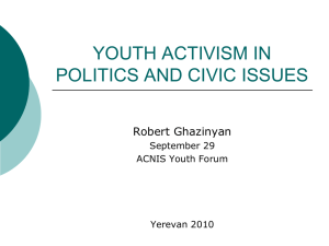 Youth Activism in Politics in Civic Issues