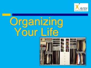 Organizing Your Room
