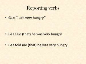 Reporting verbs - IPT Upper