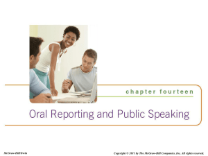 Public Speaking and Oral Communication