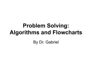 Problem Solving: Algorithms and Flowcharts