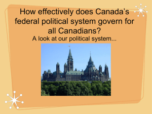 How effectively does Canada`s federal political system govern for all