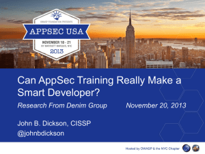 Can AppSec Training Really Make a Smarter Developer?