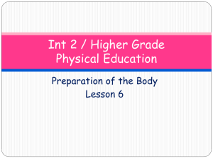 Int 2 / higher Grade Physical Education