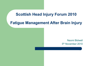 Fatigue management - Scottish Head Injury Forum