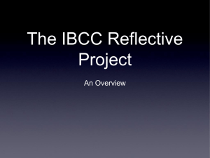 The IBCC Reflective Project