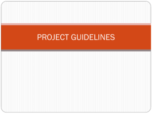 PROJECT GUIDELINES