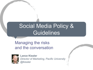 Social Media Policy & Guidelines