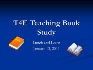 T4E Teaching Book Study