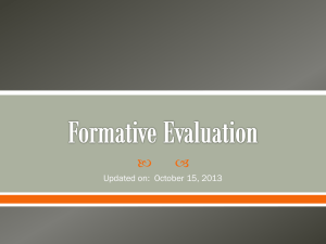 Formative Evaluation - Bay District Schools
