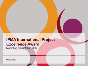 IPMA International Project Excellence Award