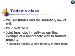 Will Substitutes and the Subsidiary Law of Wills