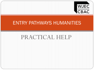 ENTRY PATHWAYS HUMANITIES
