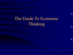 The Guide To Economic Thinking