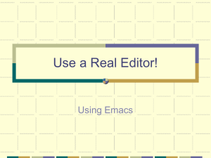 Emacs Tutorial