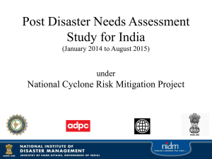Presentation by NIDM on PDNA - National Disaster Management in