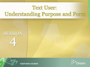 Text User: Understanding Purpose and Form
