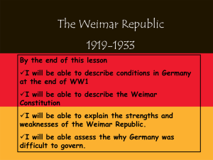 L2 Weimar Republic - stedmundshistoryteacher