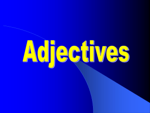 Adjectives PPT - BBSC English 8J