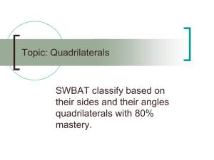 6.1 Classifying Quadrilaterals