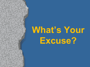 Excuses! - Rose Avenue Church of Christ
