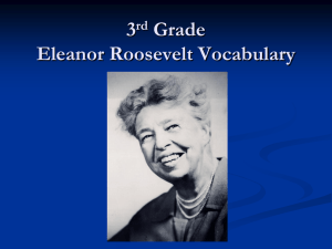 Eleanor Roosevelt Vocabulary
