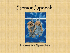 Informative Speech