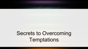 Secrets to Overcoming Temptations