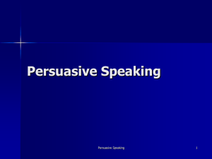 Persuasive Speaking - Miss De Masi`s Classroom