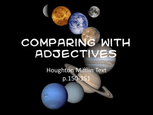 Comparing with Adjectives