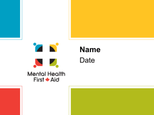 Name - Mental Health First Aid