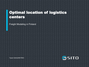 Optimum location of logistics centers