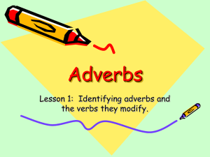 Adverb Powerpoint (Lessons 1