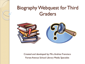 Biography Webquest for Third Graders