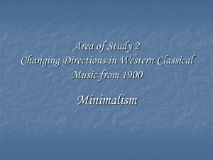 Area of Study 2 Changing Directions in Western Classical Music