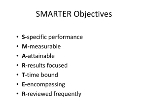 SMARTER Objectives