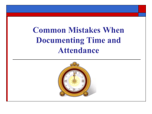 Documenting Time and Attendance