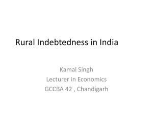 Rural Indebtedness in India