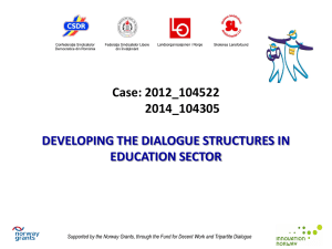 Developing the dialogue structures in education sector