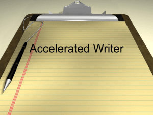 Accelerated Writer