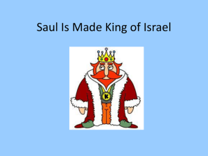 Bible Study 2 (Saul is made King of Israel)