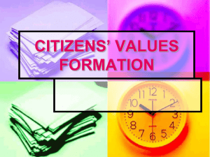 CITIZENS` VALUES FORMATION
