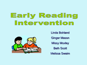 Early Intervention…