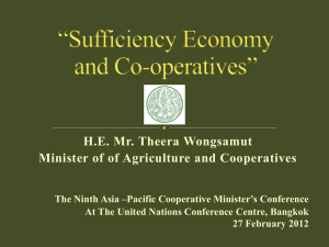 Sufficiency Economy & Cooperatives