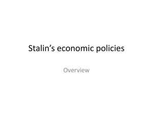 Stalin`s economic policies