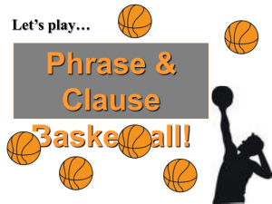 Phrase Clause Review