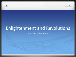 Unit 1: Empires, Enlightenment, and Revolutions WH14