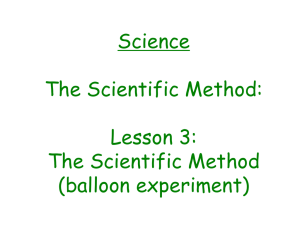 Lesson 3: Balloon Experiment