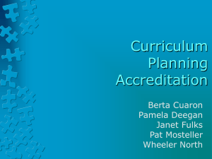 4D-Curriculum, Planning & Accreditation
